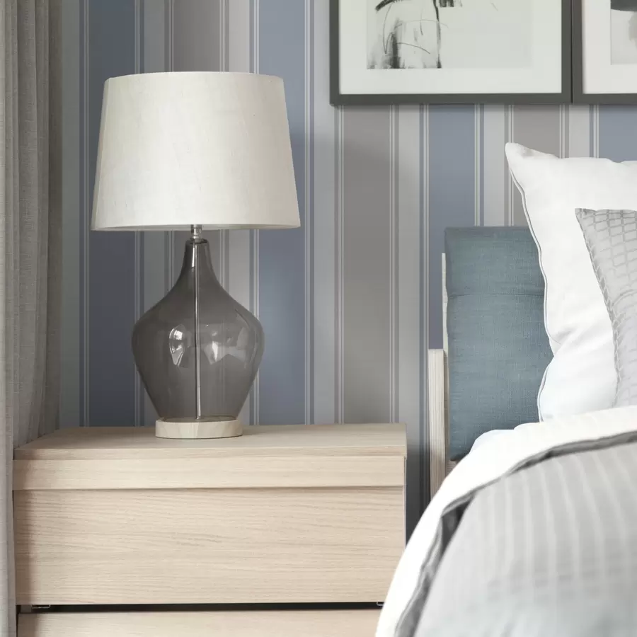 Fototapet Kombination av grå och blå breda ränder a00557