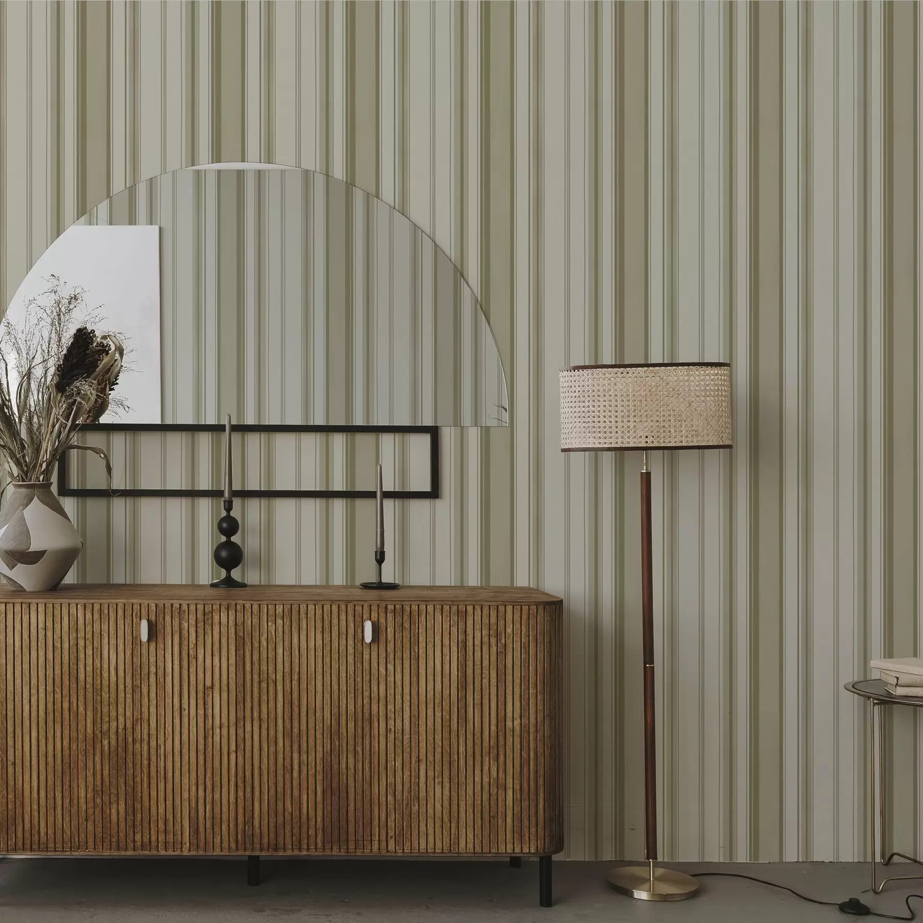 Fototapet Krämfärgad bakgrund med grå-beige vertikala ränder a00564