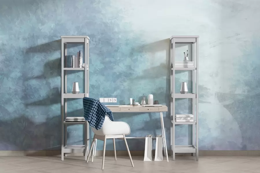 Fototapet  Imitation av löv på en betongvägg w04468v1