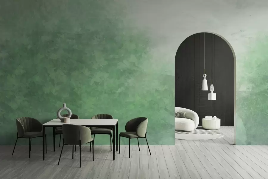 Fototapet  Imitation av löv på en betongvägg w04468v2