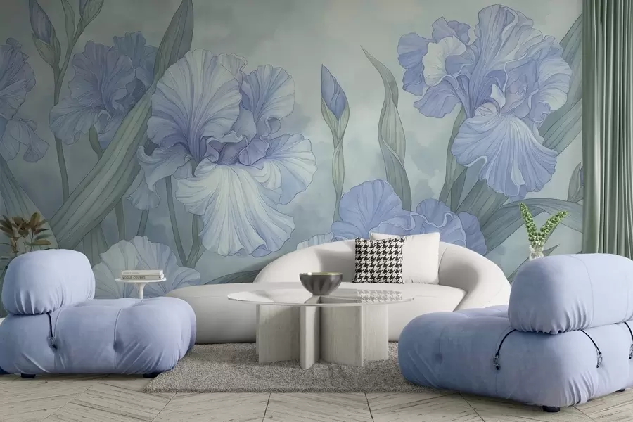 Fototapet Illustrerad Iris w04469