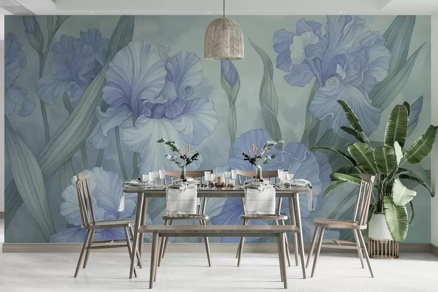 Fototapet Illustrerad Iris w04469