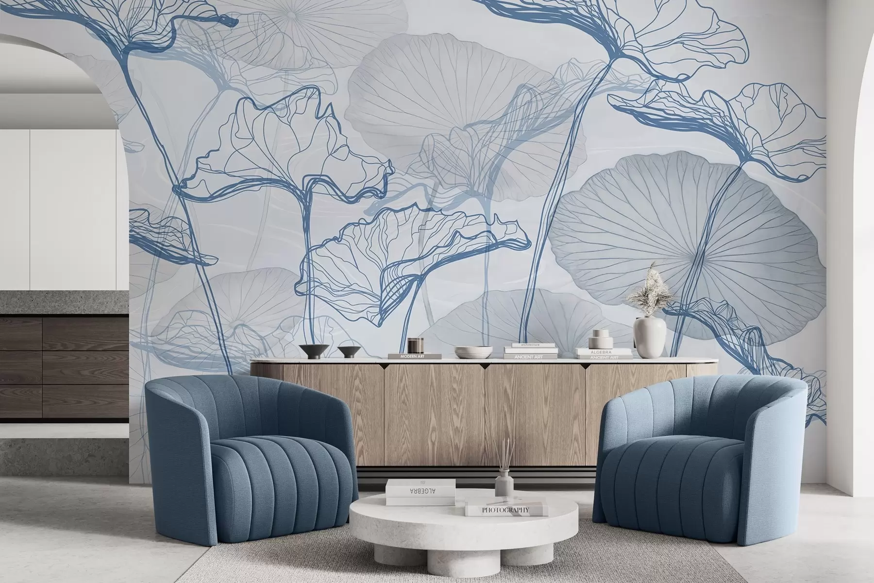 Fototapet Olika lotusblad w04471v2