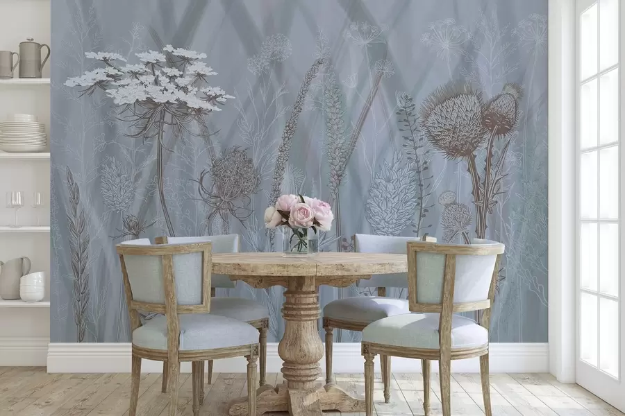 Fototapet Gräs och herbarium w04473v1