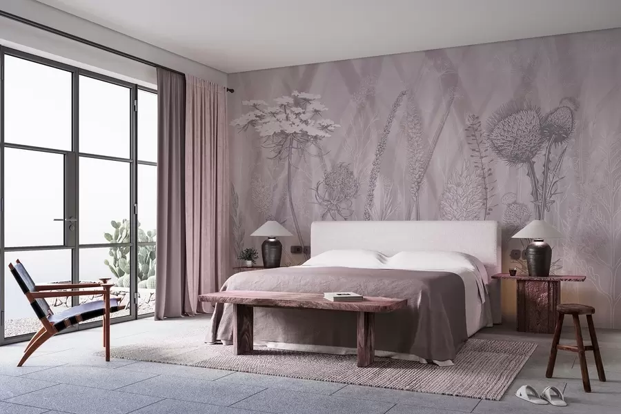 Fototapet Gräs och herbarium w04473v2