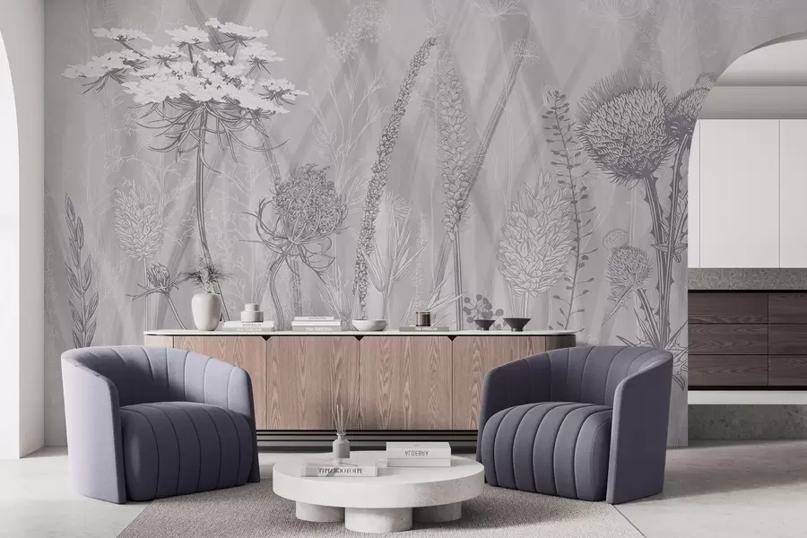 Fototapet Gräs och herbarium w04473v2