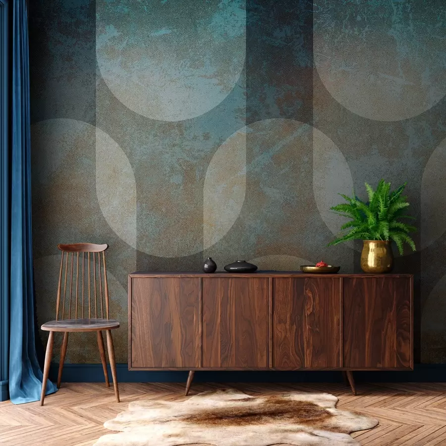 Fototapet Abstrakt geometri i retro-modern stil w04495