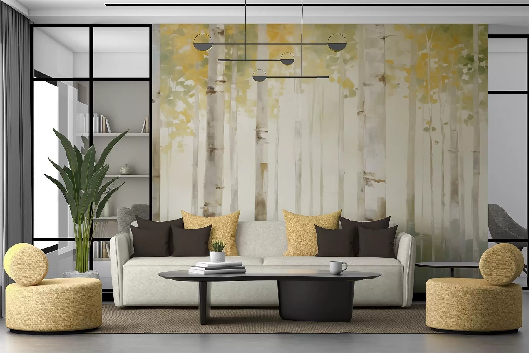 Fototapet Björkskog w04520