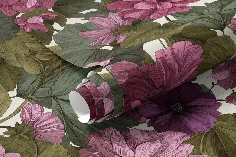 Fototapet Rosa blommor a00541
