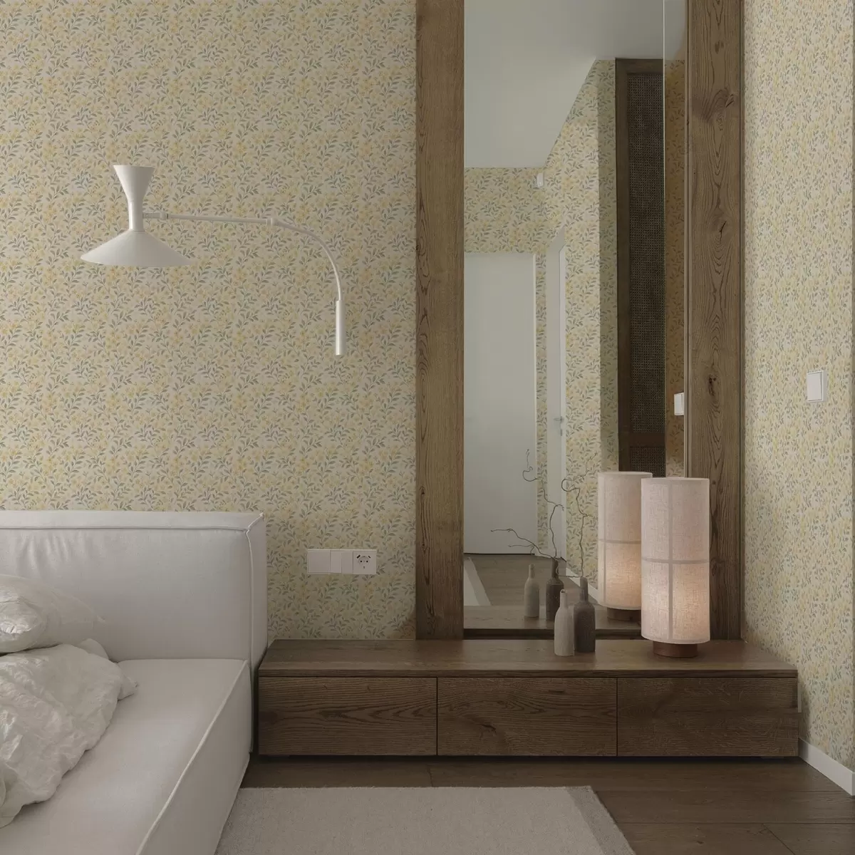 Bakgrund Akvarellgula blommor på ljus bakgrund a00570