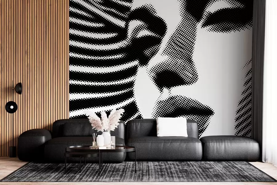 Fototapet Popkonststil av en kvinnas ansikte w04504