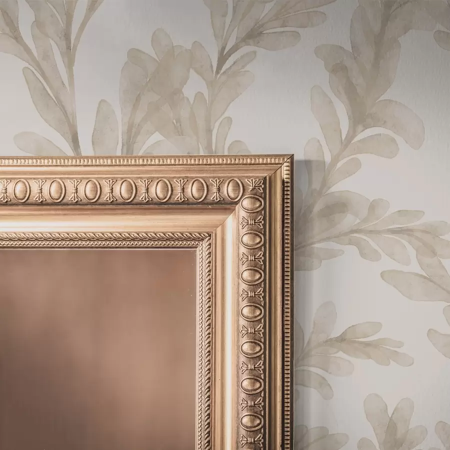 Fototapet Akvarellmålade beige grenar, mjuka botaniska motiv a00617