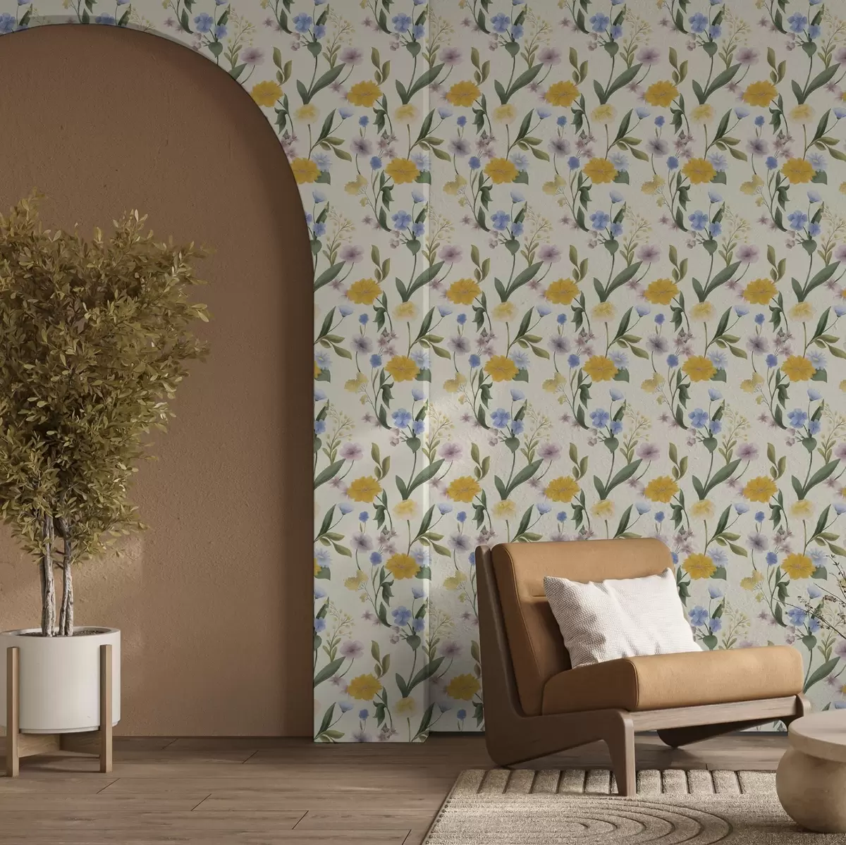 Bakgrund Mild blandning av vildblommor i pastellfärger a00624