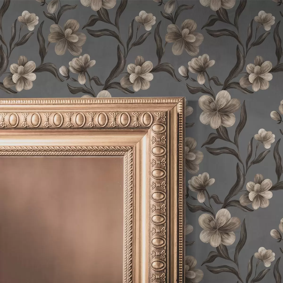 Bakgrund Beige blommor på en grafitgrå bakgrund a00626v4