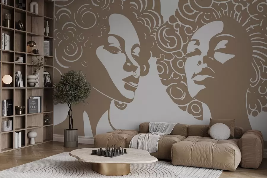 Fototapet Två flickor w04688