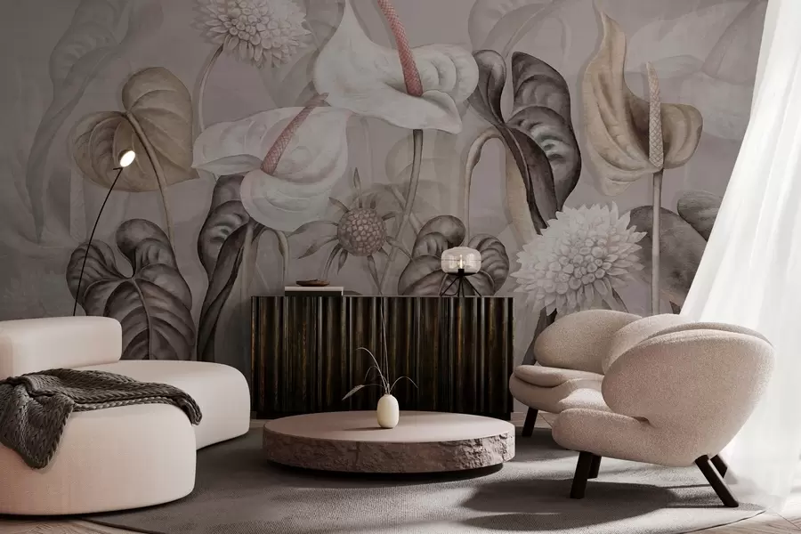 Fototapet Växter på väggen w04669v1