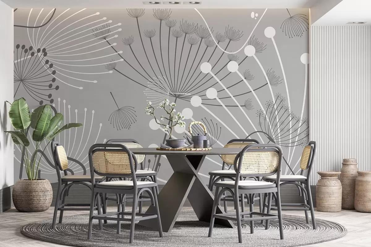 Fototapet Abstrakta blommor w04702v3