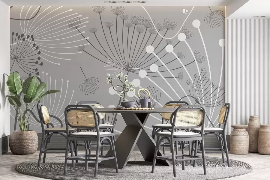 Fototapet Abstrakta blommor w04702v3