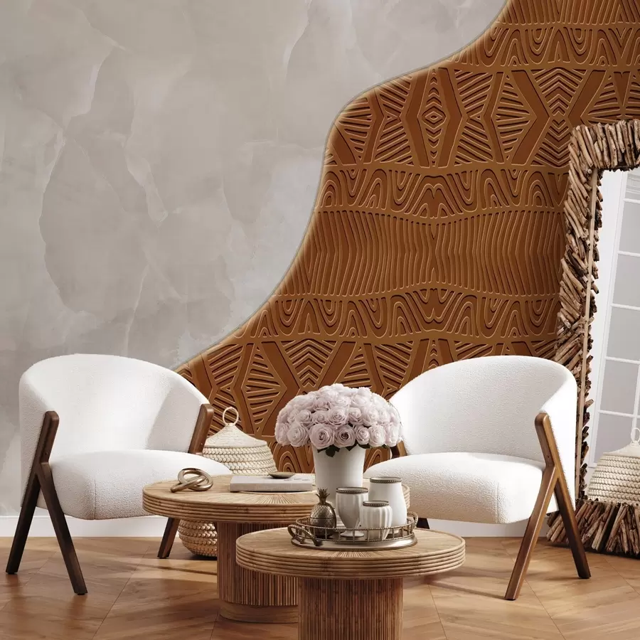 Fototapet Ornament och betong w04664