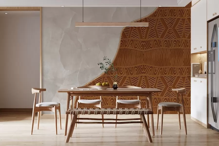 Fototapet Ornament och betong w04664