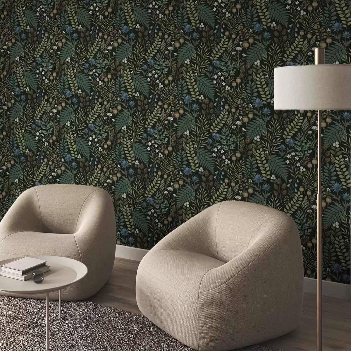 Bakgrund Fältgräs, bär och frön på mörk bakgrund a00706