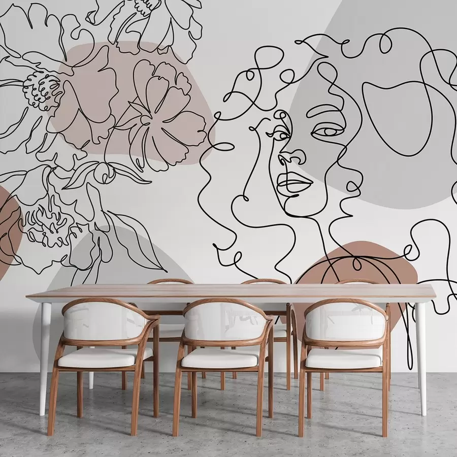 Fototapet Flicka i kö w04724