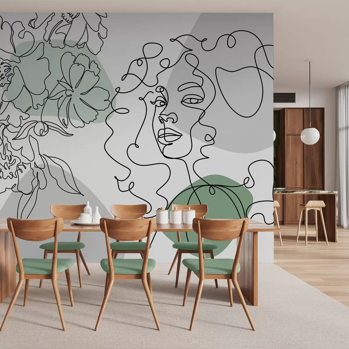 Fototapet Flicka i kö w04724v1