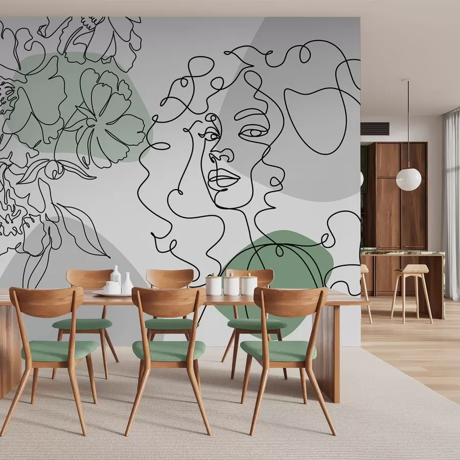 Fototapet Flicka i kö w04724v1