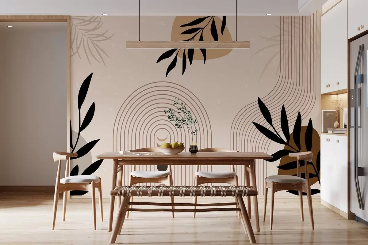 Fototapet Abstrakt med växter w04745