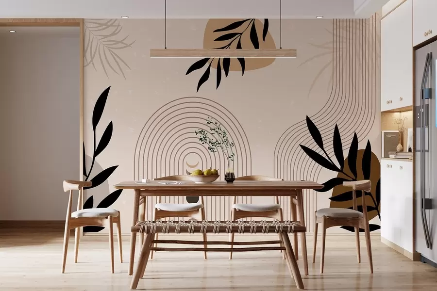 Fototapet Abstrakt med växter w04745