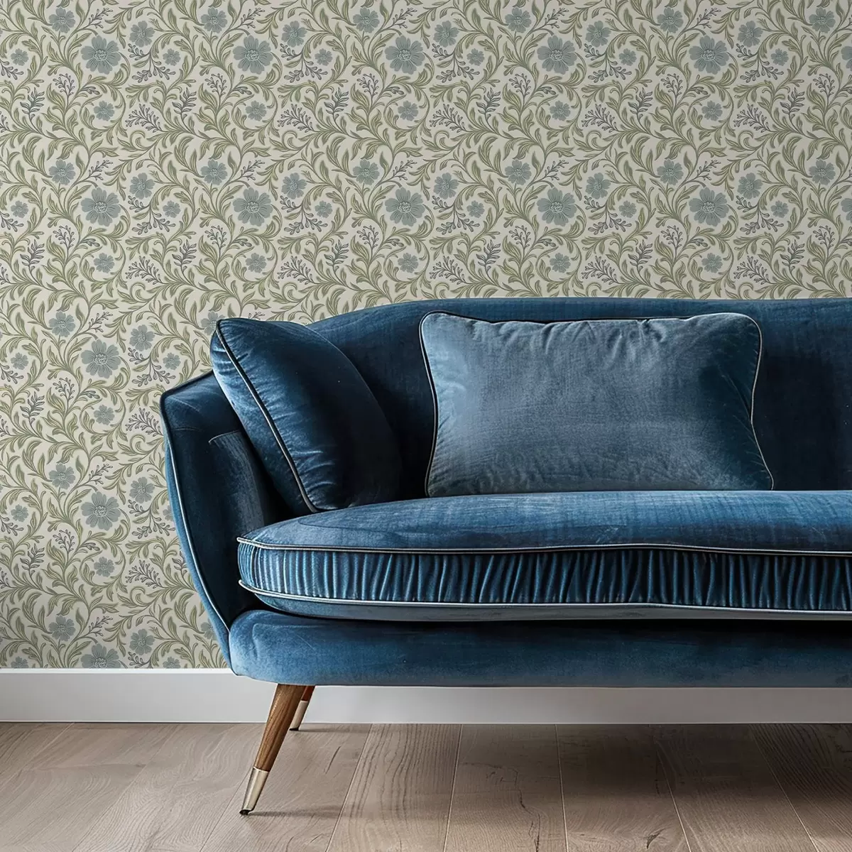 Bakgrund Salviagrått blommönster på ljus bakgrund a00712