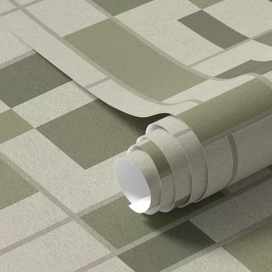 Fototapet Geometriskt mönster i gröna nyanser a00769