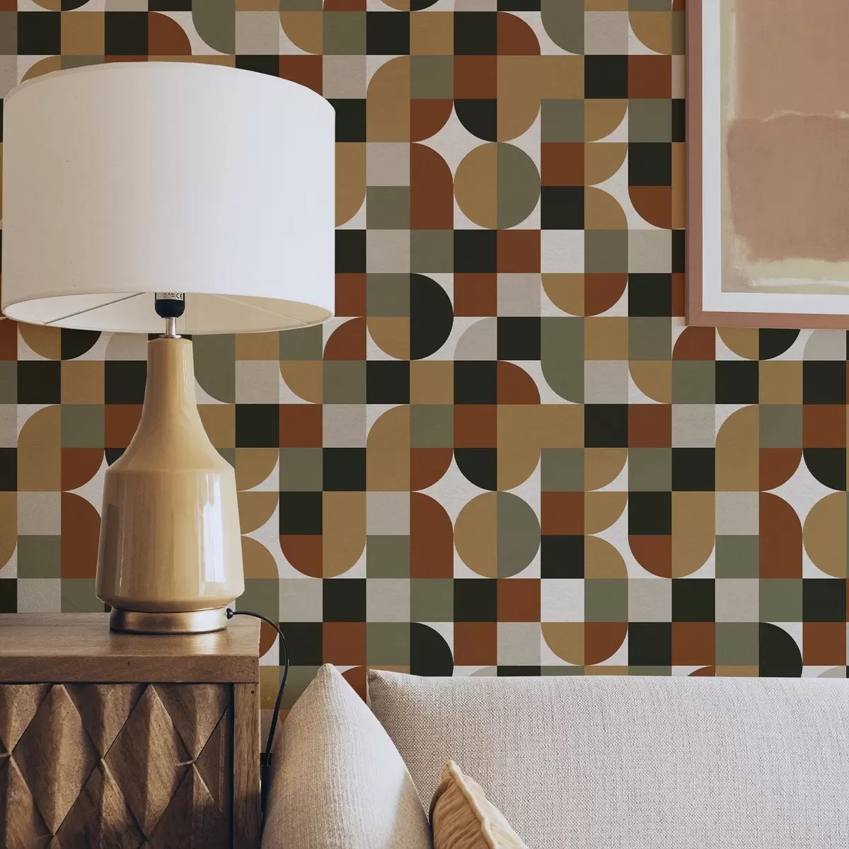 Bakgrund Modulär geometri i varma jordnära toner a00770