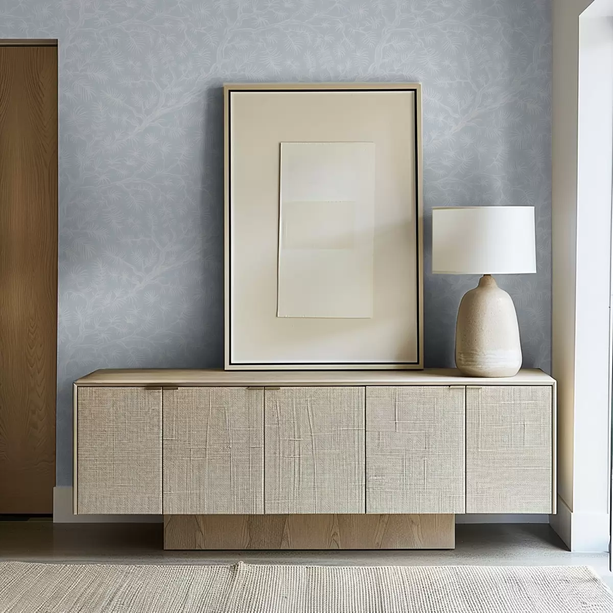 Bakgrund Ljusfärgade tallgrenar på blå bakgrund a00838