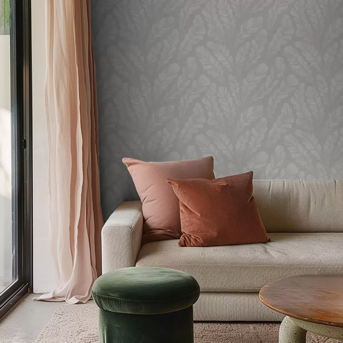 Bakgrund Stora fjädrar i mjuka grå nyanser a00839