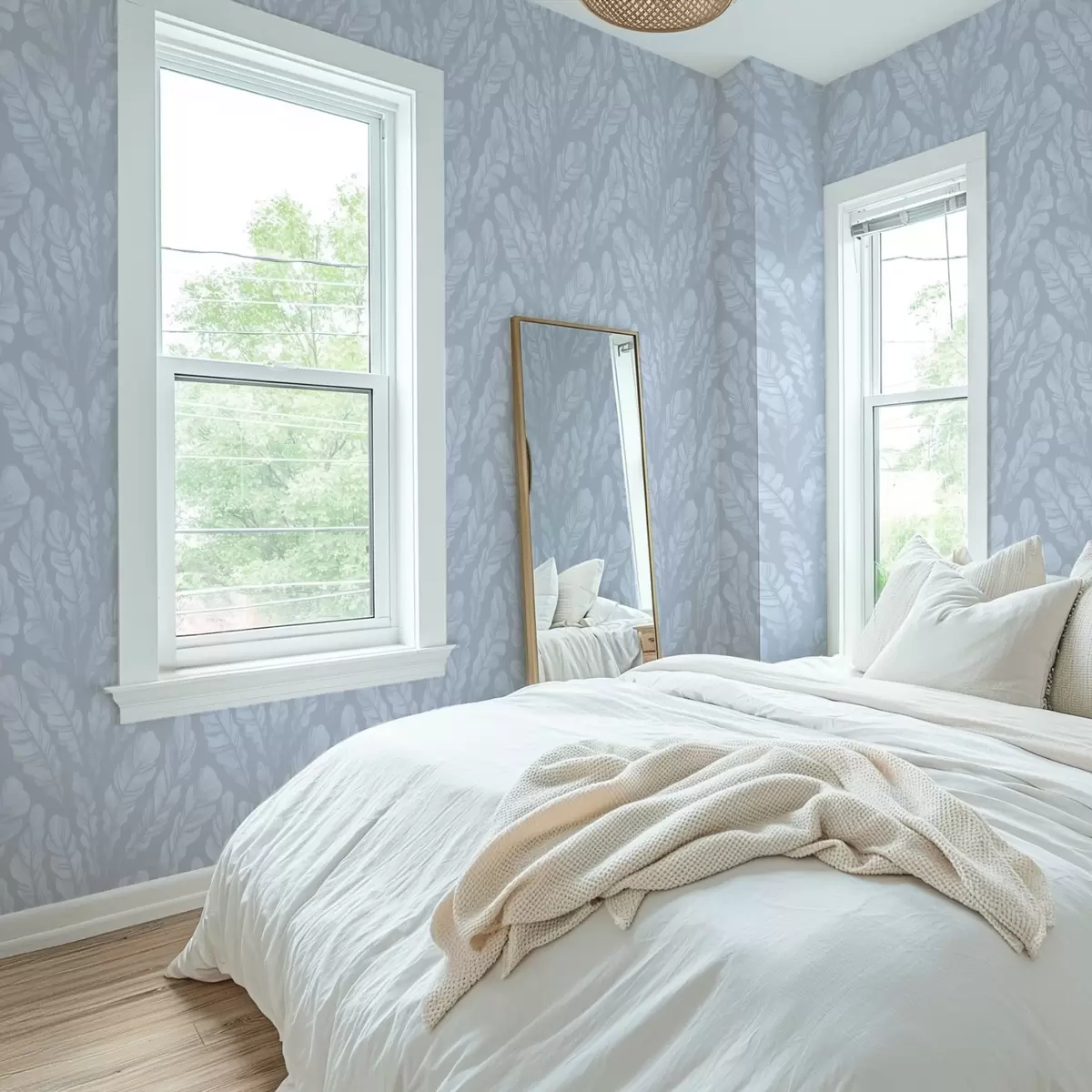 Bakgrund Stora fjädrar i ljusblågrå nyanser a00839v1