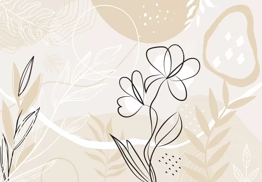 Fototapet Abstrakt med växter w04760