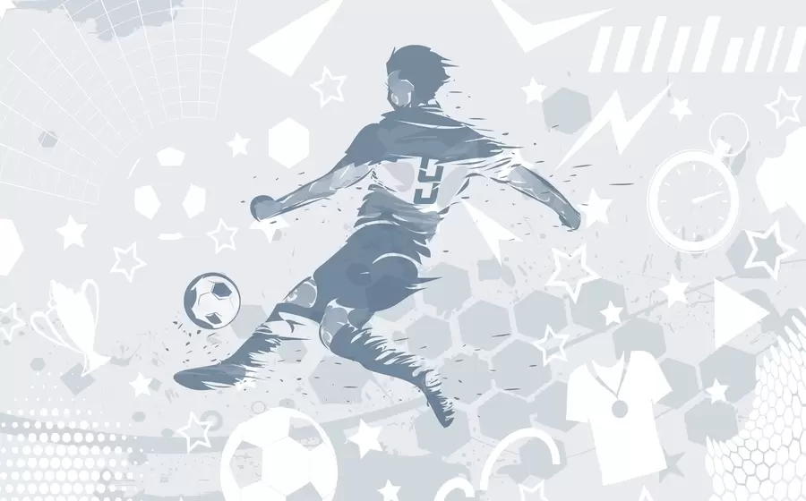 Fototapet Fotbollsspelare, sport w04763v1
