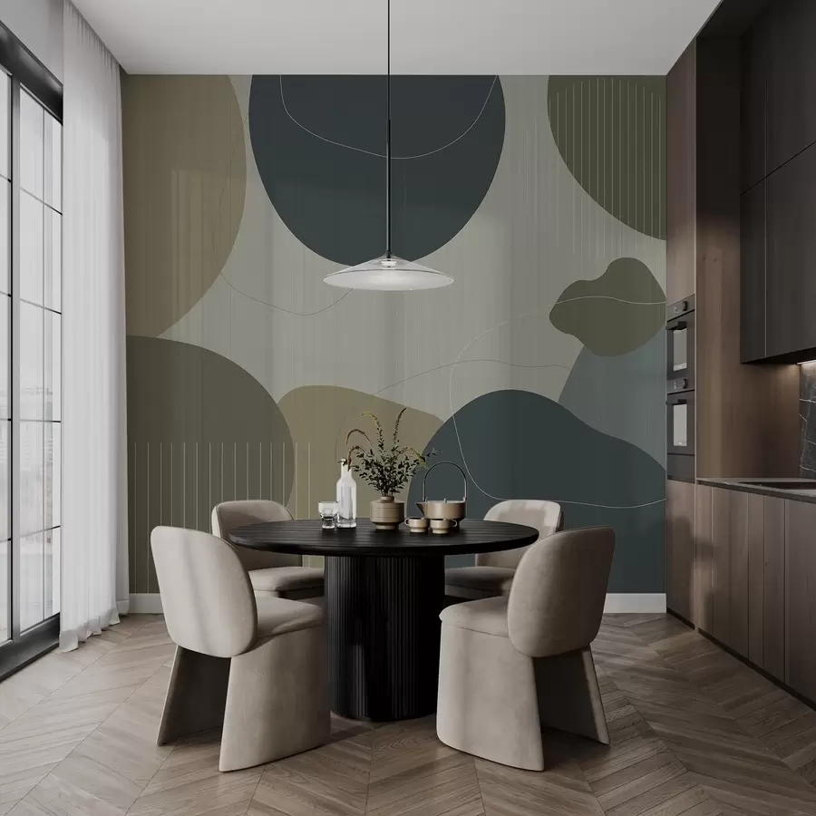 Fototapet Abstrakta cirklar w04759v2