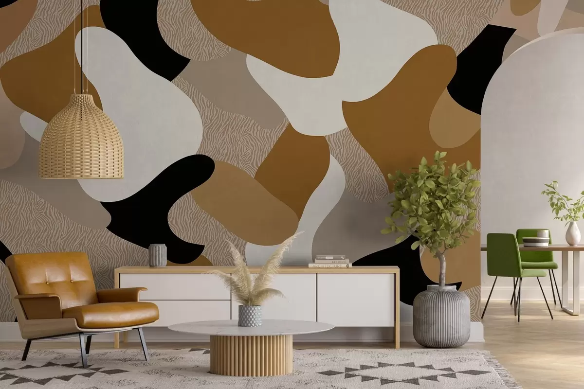 Fototapet abstrakta former och texturer w04629