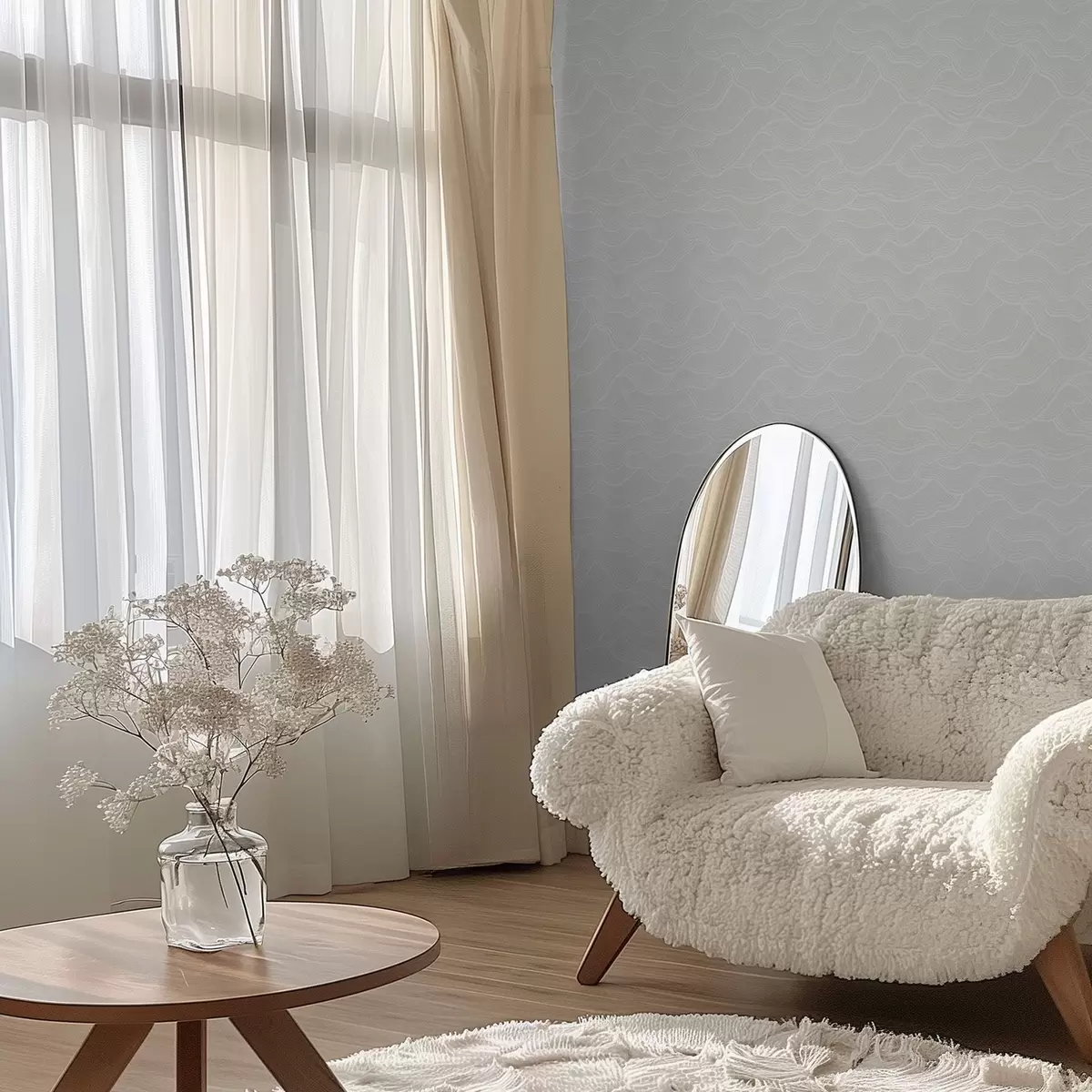 Bakgrund Ljusvågor, nästan vit relief, minimal a00682v2