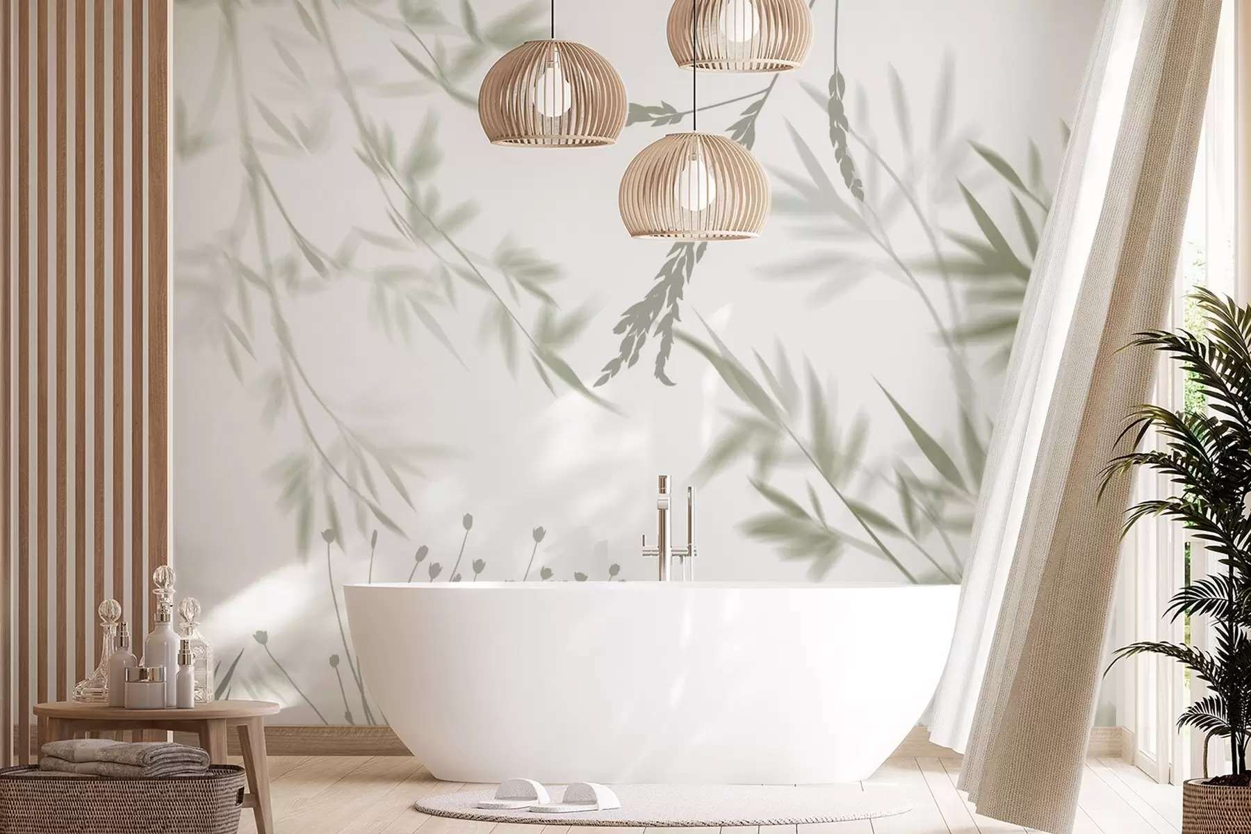 Fototapet Lövverkets silhuetter w04850