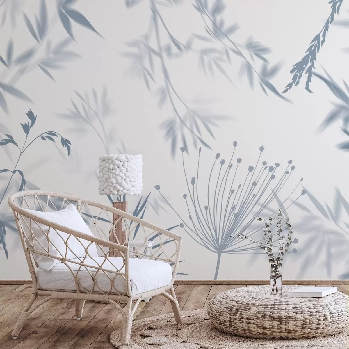 Fototapet Lövverkets silhuetter w04850v2