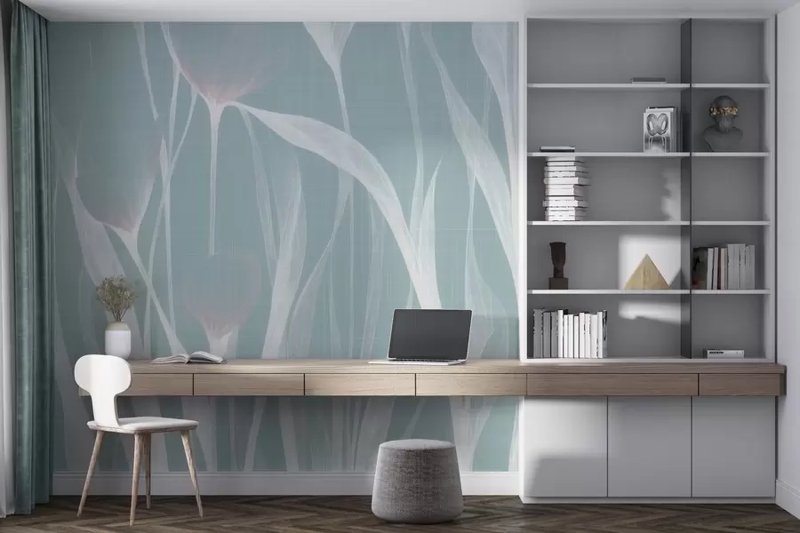 Fototapet Ömtåliga genomskinliga tulpaner w04831v2