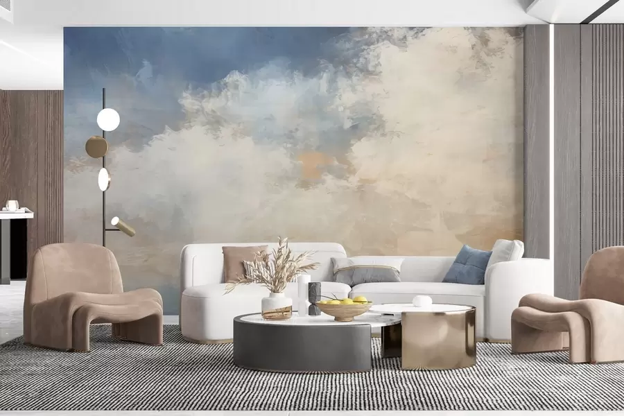 Fototapet Abstrakt bild av moln i loftstil w04841
