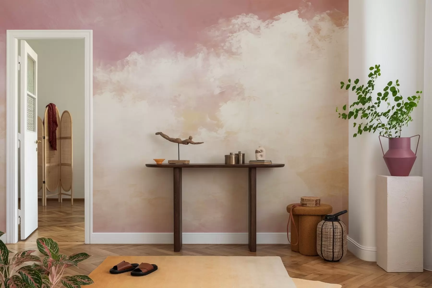 Fototapet Abstrakt bild av moln i loftstil w04841v1