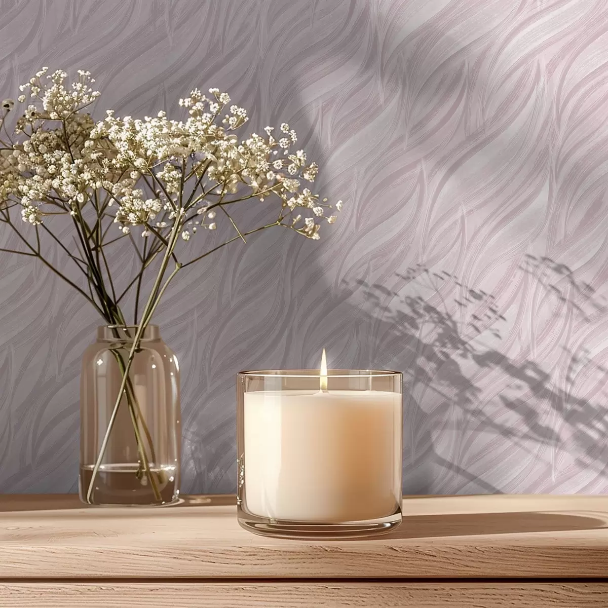 Bakgrund Strukturerade borstvågor, puderrosa a00688v1