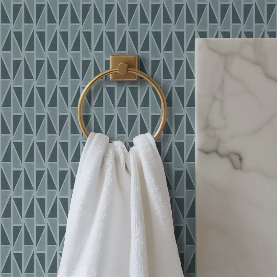 Fototapet Teal glaspanelgaller med diagonala stag a00902