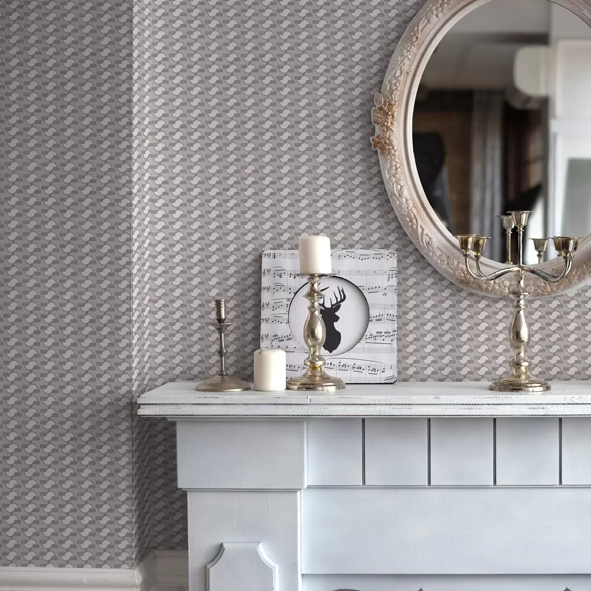 Bakgrund Lila modulära plattor med sammankopplade halvcirklar a00915