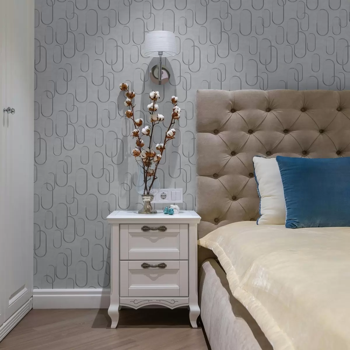 Bakgrund Ljus bakgrund med långsträckta ovaler, grå konturer a00921